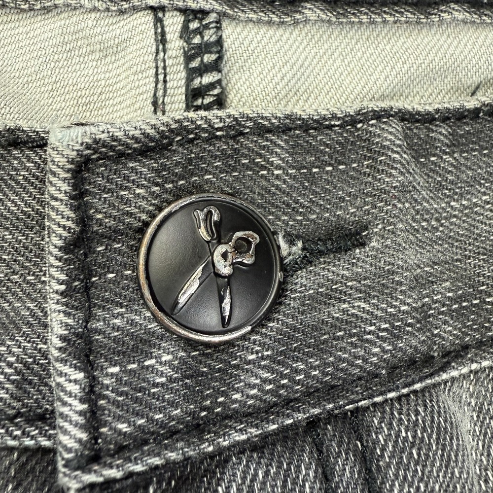 VTG Marc Ecko Jeans Cut and Sew Black Denim Men's 38x30 Straight Grunge Designer - Picture 12 of 16